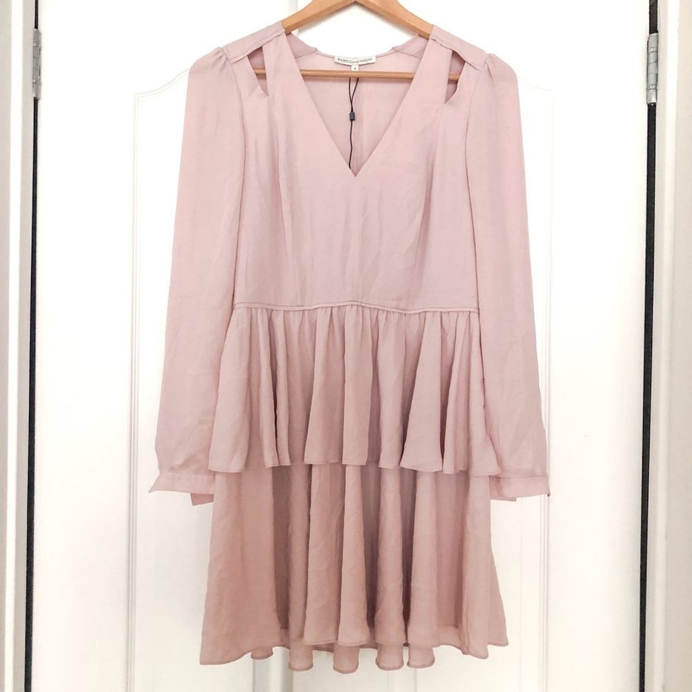 Rebecca Minkoff blush pink tiered dress - size 4